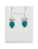 Silver Earring Pear Turquoise