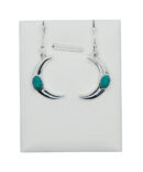 Silver Earring Moon Turquoise