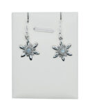 Silver Earring Flower Rainbow