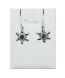 Silver Earring Flower Amethyst