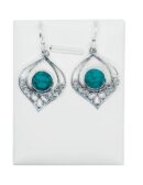 Silver Earring Cut Turquoise