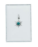 Silver Pendant Sun Turquoise