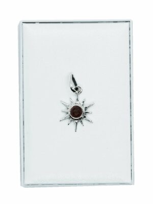 Silver Pendant Sun Garnet