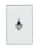 Silver Pendant Heart Lapis