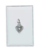 Silver Pendant Heart Rainbow