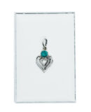 Silver Pendant Heart Turquoise