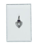 Silver Pendant Heart Amethyst