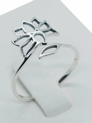 Silver Ring Lotus