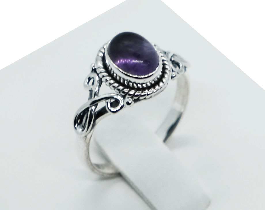 Silver Ring Fancy Amethyst