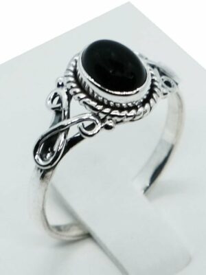 Silver Ring Fancy Onyx
