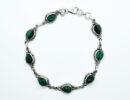 Silver Bracelet Malachite