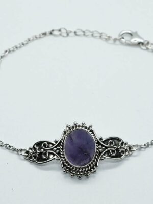 Silver Bracelet Amethyst