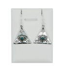 Silver Earring Eye Triangle TQ
