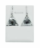 Silver Earring Eye Garnet