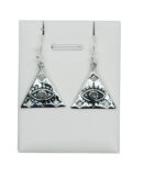 Silver Earring Eye Rainbow