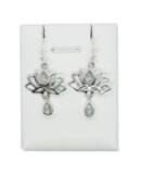 Silver Earring Lotus Rainbow