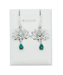 Silver Earring Lotus Rainbow TQ