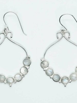 Silver Earring Hanging Rainbow