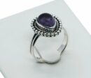 Silver Ring Teardrop Amethyst