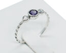 Silver Ring Round Amethyst
