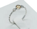 Silver Ring Round Citrine