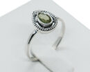 Silver Ring Peardrop Peridot