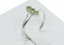 Silver Ring 3 Stones Peridot