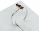 Silver Ring 3 Stones Garnet