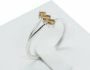 Silver Ring 3 Stones Citrine
