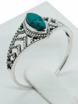 Silver Ring MRQ Turquoise