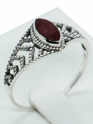 Silver Ring MRQ Ruby