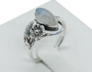 Silver Ring Flower Moonstone