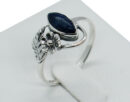 Silver Ring Flower Lapis