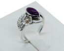 Silver Ring Flower Amethyst