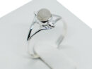 Silver Ring Round Moonstone