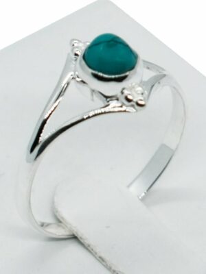 Silver Ring Round Turquoise