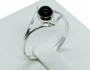 Silver Ring Round Black Onyx