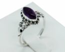 Silver Ring MRQ Amethyst