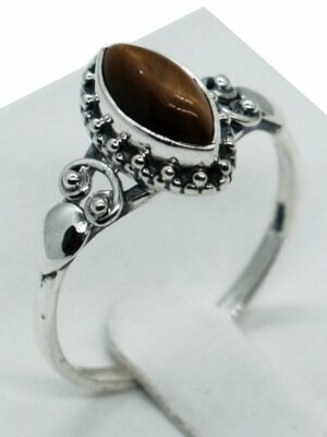 Silver Ring MRQ Tiger's Eye