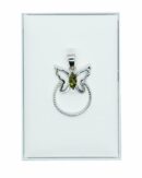 Silver Pendant Butterfly Peridot