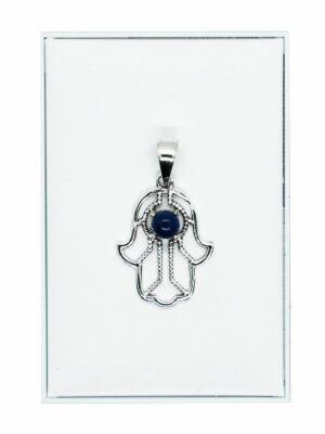 Silver Pendant Fatima Lapis