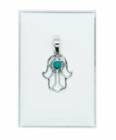 Silver Pendant Fatima Turquoise