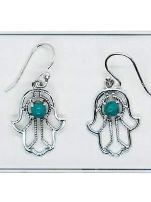 Silver Earring Fattima Turquoise