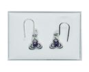 Silver Earring Triquatra Amethyst