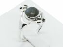 Silver Ring Hearts Labradorite