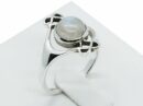 Silver Ring Hearts Moonstone