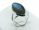 Silver Ring Marquise Labradorite