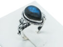 Silver Ring Teardrop Labradorite