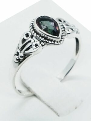 Silver Ring T/Drop Cut Mystic