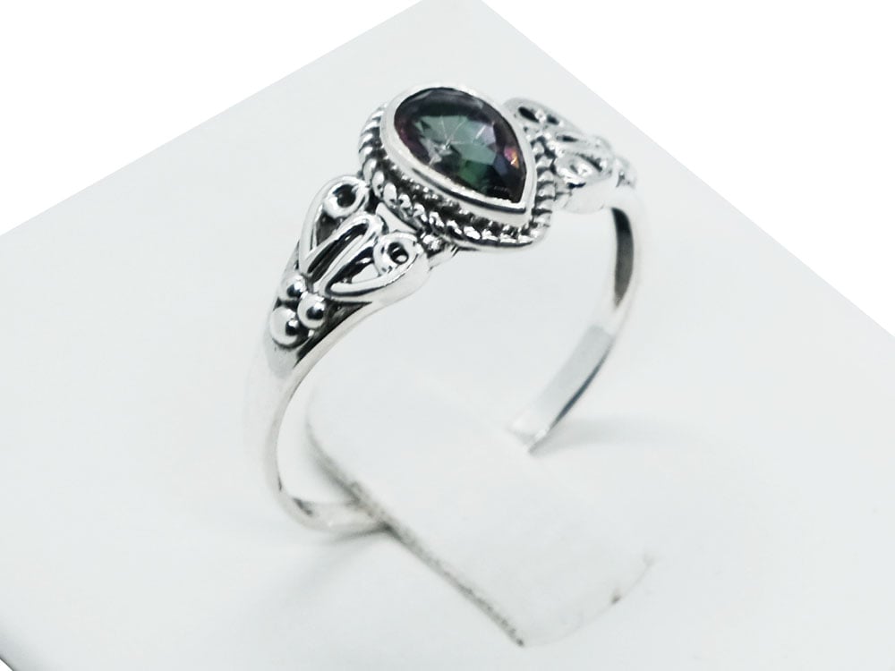 Silver Ring T/Drop Cut Mystic